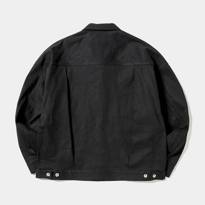 Raw Denim Pleated Sleeve Jacket - Space Camp